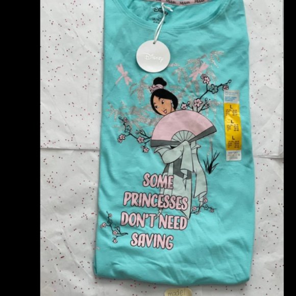 Disney Mulan Pajama wit Short Sleeve Top and Pajama Pant - Picture 7 of 8